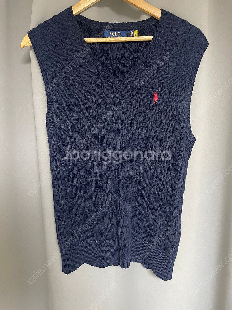 (Xs) 폴로 랄프로렌 꽈배기 니트 베스트--0