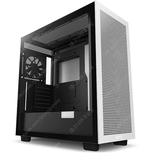 NZXT H7 케이스 패널 및 순정팬 (논LED) 화이트 팝니다