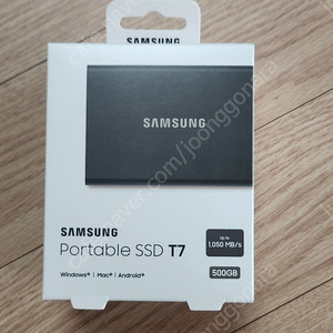 삼성 portable SSD T7500GBㅡ택포