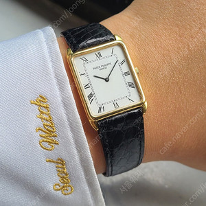 [정품] 파텍필립 곤돌로 스퀘어 화이트 블랙로만 18K 금통 수동 (Patek Philippe Gondolo Square)