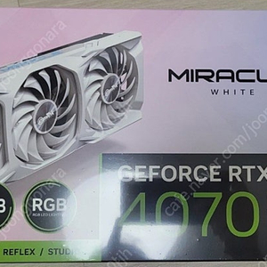 이엠텍 지포스 RTX 4070 SUPER MIRACLE X3 WHITE D6X 12GB[미개봉]