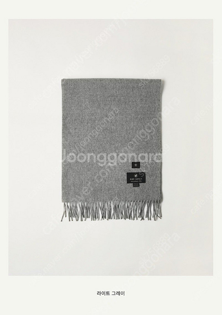 시에 엠비언트 베이비 알파카 머플러_23FW 라이트그레이(새상품)--0