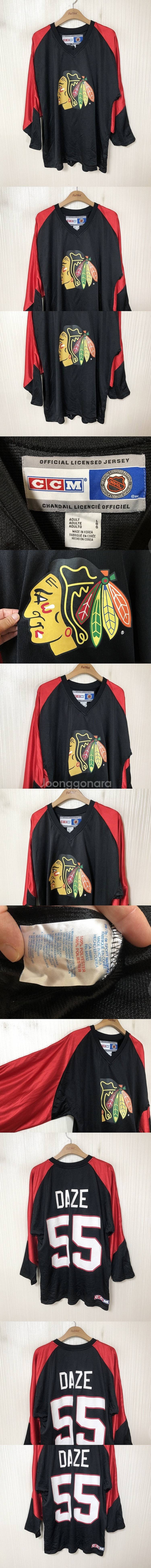 NHL CCM 시카고 블랙호크스 유니폼/올드져지 L #...--0