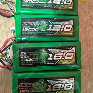 6셀 드론/전동보드용 RC 리포배터리 6s 12000mah / 16000mah 2개씩 판매합니다.