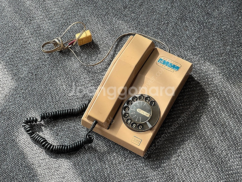 ITT 로터리 레트로 유선 전화기 80년대 골동품--7