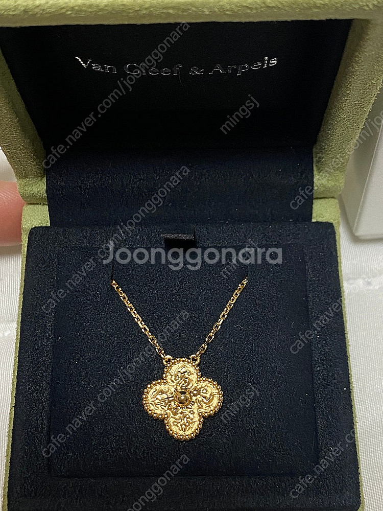 반클리프 빈티지 해머드 옐골 목걸이(가격내림)--1