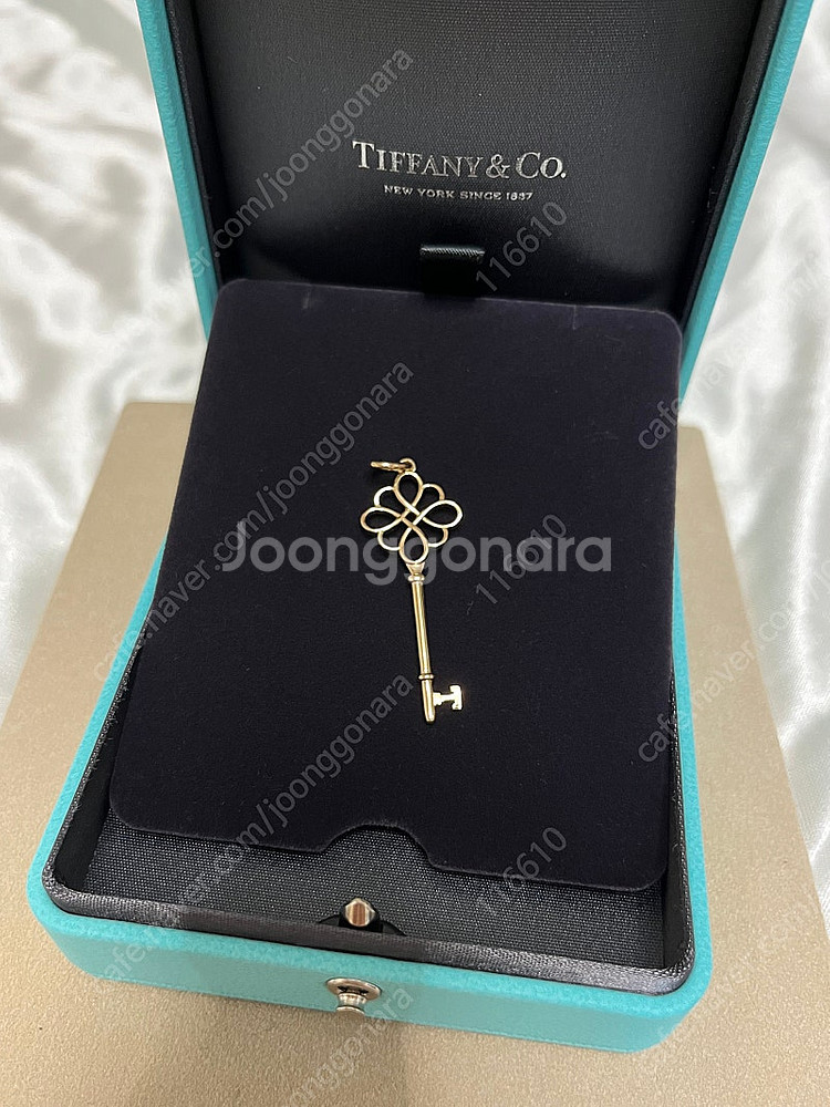 새상품 티파니앤코 키 팬던트 18k 로즈골드 노트 펜던...--1
