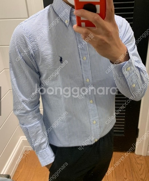 폴로 랄프로렌 스트라이프 시어커셔츠 네이비 클래식핏 m...--2