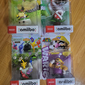 아미보 쿠파주니어, 와리오, 뻐끔플라워, 피크민 4종 일괄판매 닌텐도 amiibo