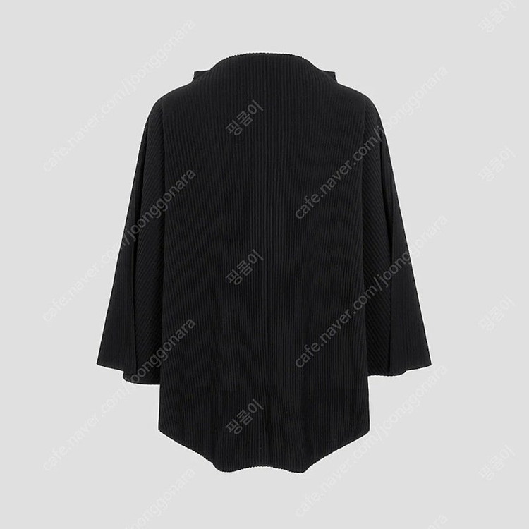 미 이세이미야케 윙플리츠 판초 가디건 블랙 프리사이즈--1