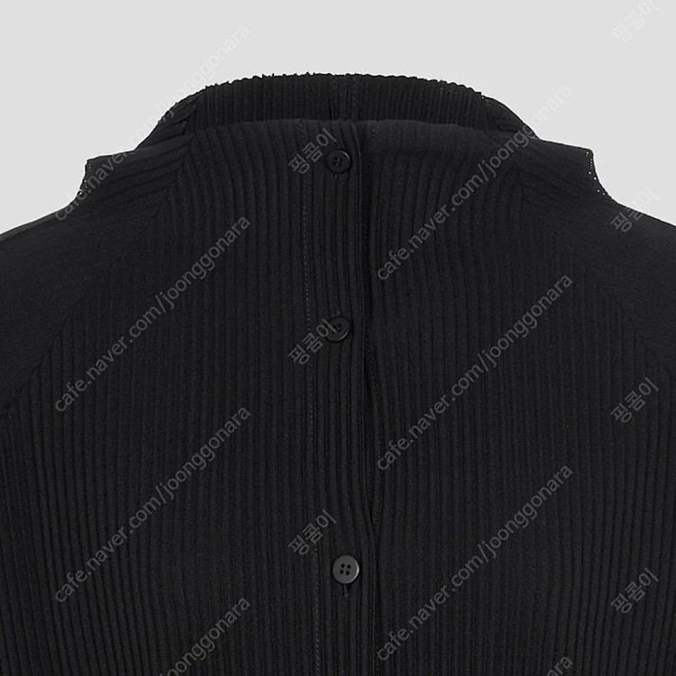 미 이세이미야케 윙플리츠 판초 가디건 블랙 프리사이즈--2