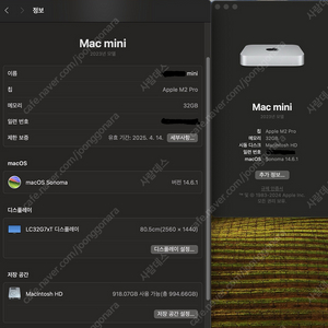 맥미니 M2 Pro / 32 / 1T 판매합니다