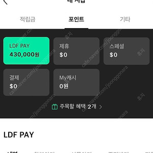 ldf pay 포인트 42만원 40만원에 판매합니다 (전점)