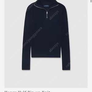 얼바닉30 henry half zip-up knit