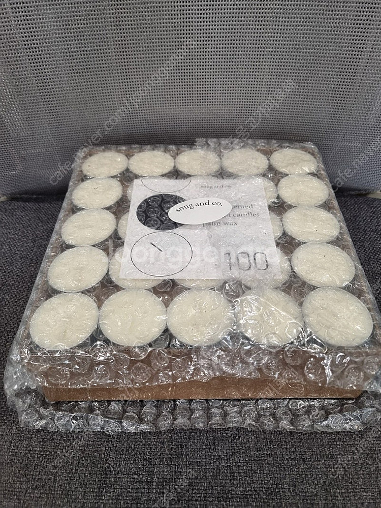 스너그앤코 식물성 천연 미니 캔들 100구 판매합니다--0