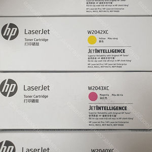 HP 416X 정품토너 미개봉 풀세트 팔아요(W2040XC, W2041XC, W2042, W2043XC)