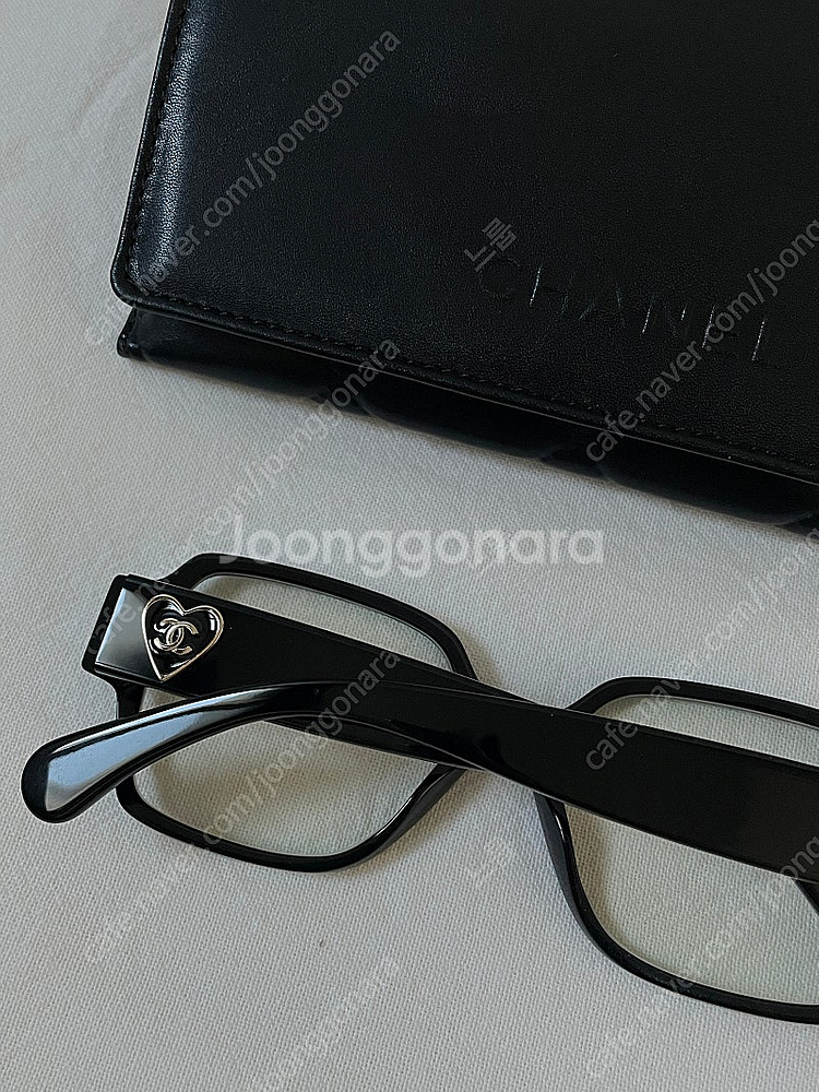 CHANEL 샤넬 하트 안경 블랙 52 지드래곤안경--5