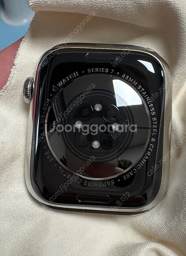 애플워치7 스테인리스 실버 45mm 거의 새상품(리퍼 ...--3