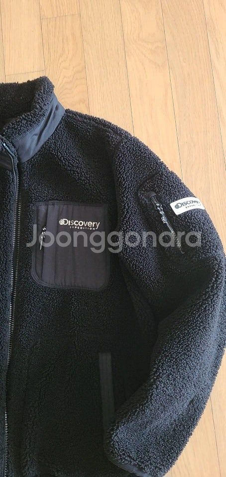 디스커버리 테크하이넥 후리스 블랙(90)팝니다. 뽀글이...--3