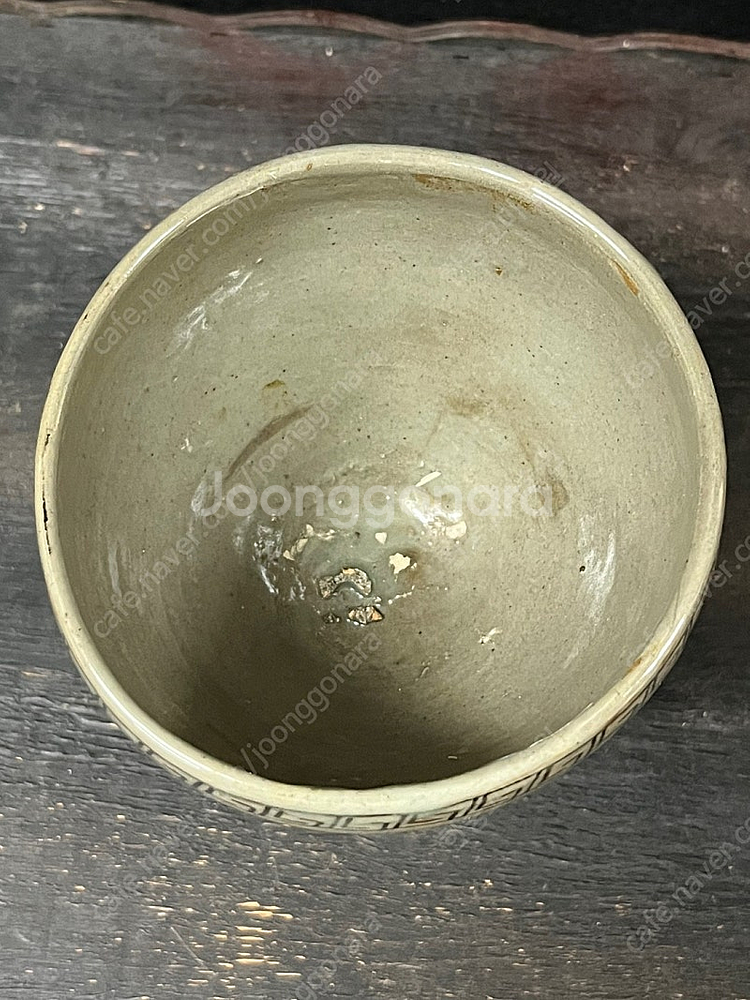 고려청자 상감 운학문 고족배--1