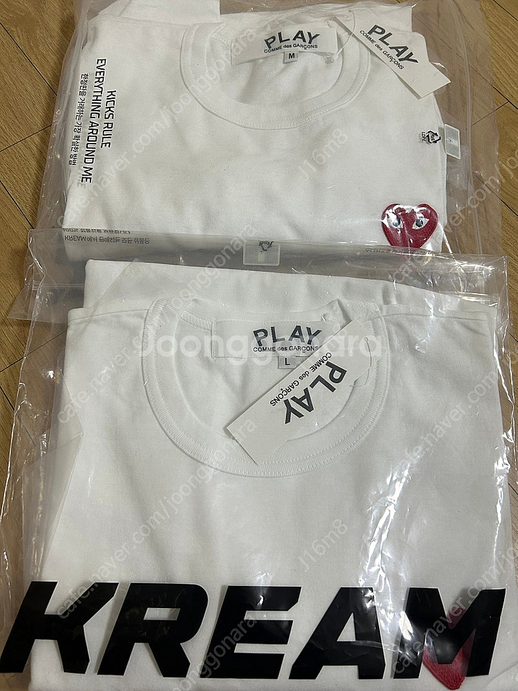 꼼데가르송 플레이 반팔--0