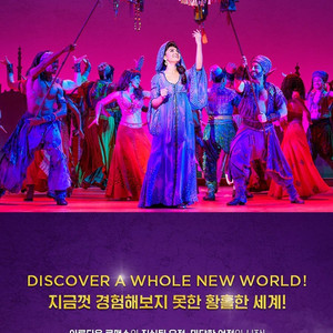 뮤지컬 〈알라딘〉 한국 초연 (ALADDIN The Musical) R석 2연석