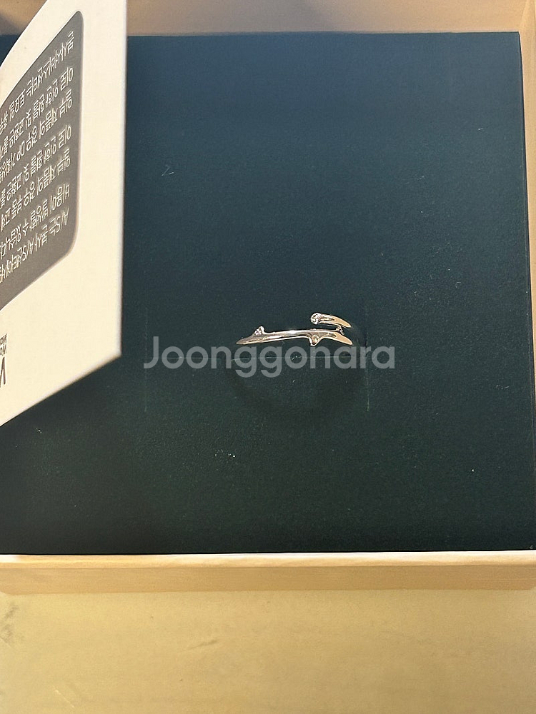 [새제품]로즈몽 14K 반지 (화이트골드 도금,13호)...--1