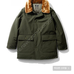 에스피오나지 akorn classic down parka olive 미디엄사이즈