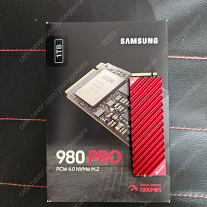 삼성 SSD 980 프로 1테라 보증기간남음 팝니다