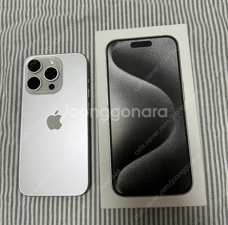아이폰15pro 화이트티타늄 256gb 팝니다.--0