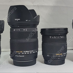 시그마 10-20 f4-5.6 dc hsm, 18-200 os dc hsm, 17-70 dc f 2.8-4.5 탐론 17-50 f 2.8 저렴하게 팝니다