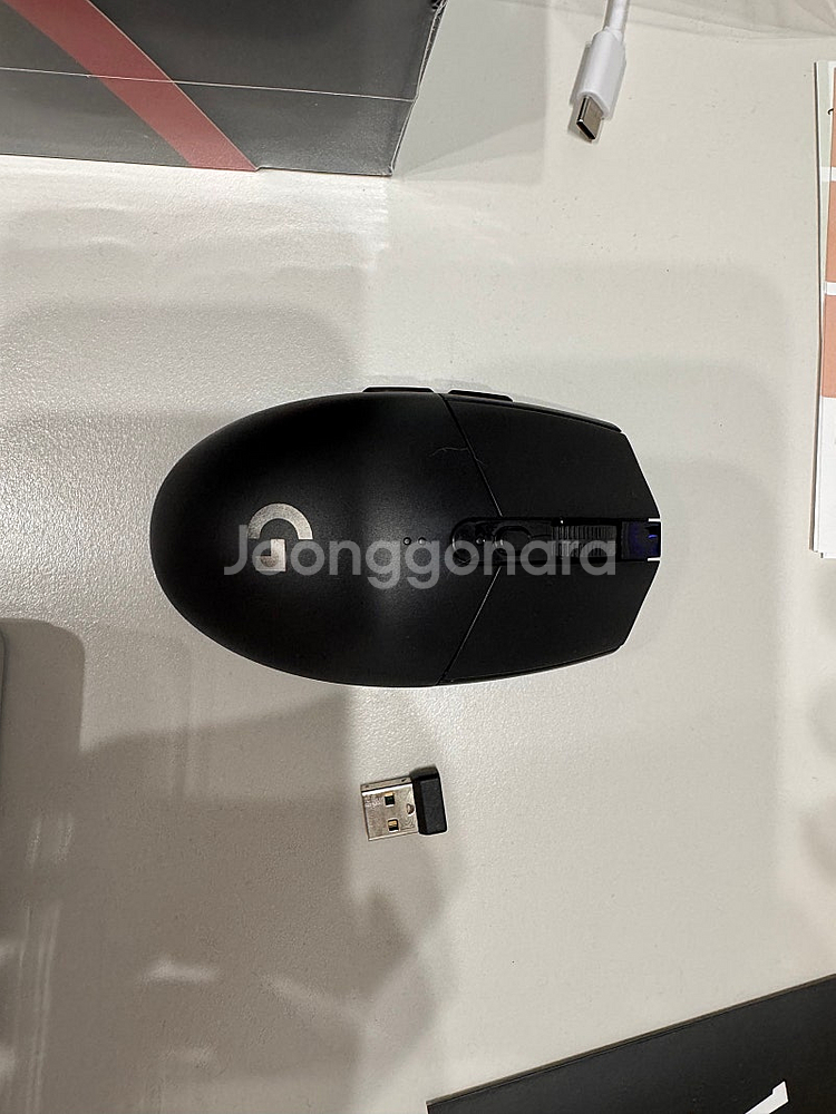 로지텍 무선마우스 G304 블랙 팝니다.--0