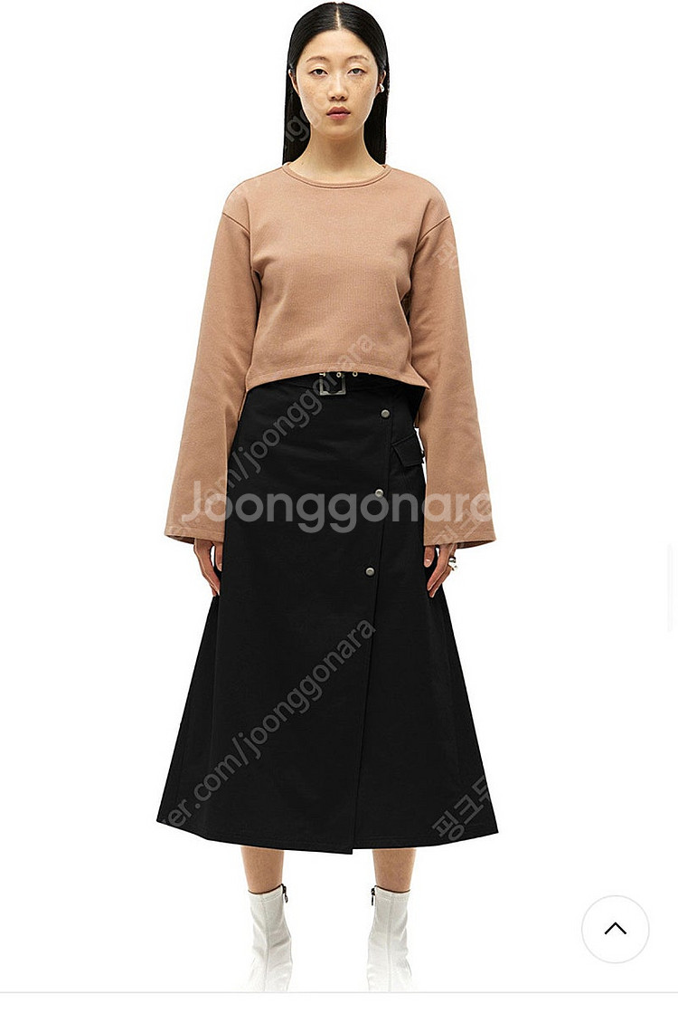 [SALE:제이청] PLASTE 랩스커트 블랙--3