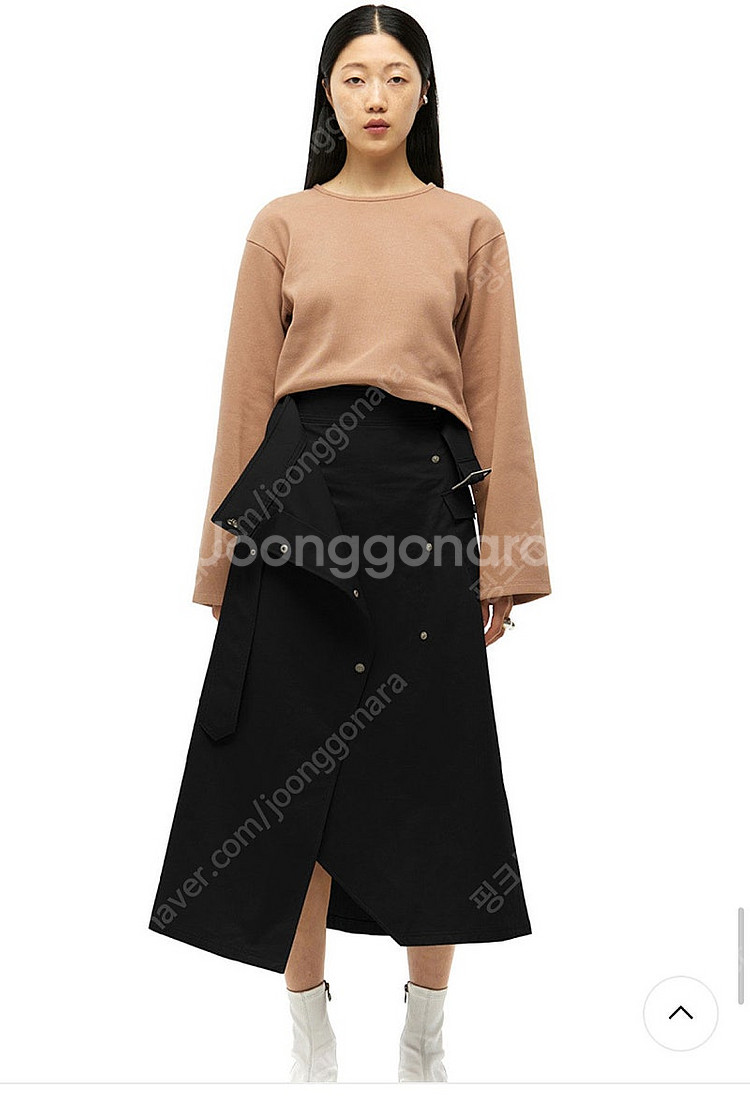 [SALE:제이청] PLASTE 랩스커트 블랙--4