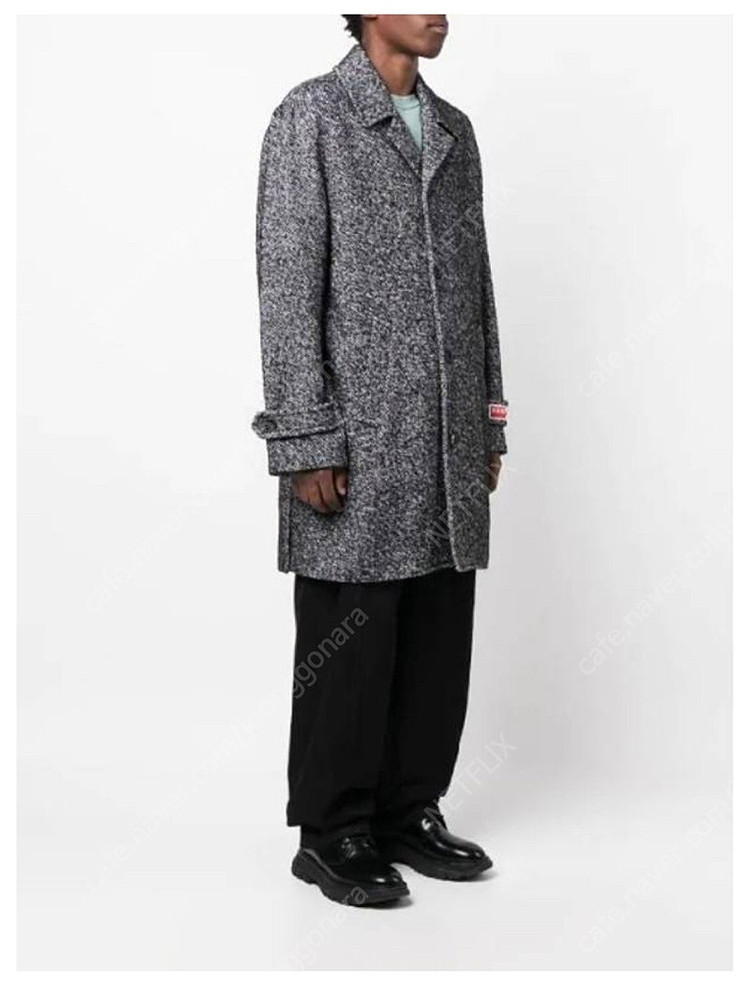 겐조 헤링본 오버핏 코트--6