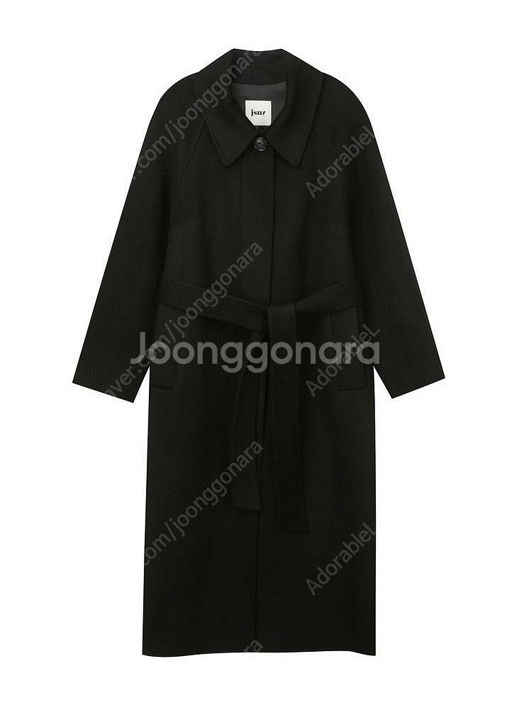jsny 질스튜어트뉴욕 캐시미어 핸드메이드 코트 블랙--0