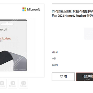 마이크로소프트 MS 오피스 2021 홈앤스튜던트 Office Home & Student 2021