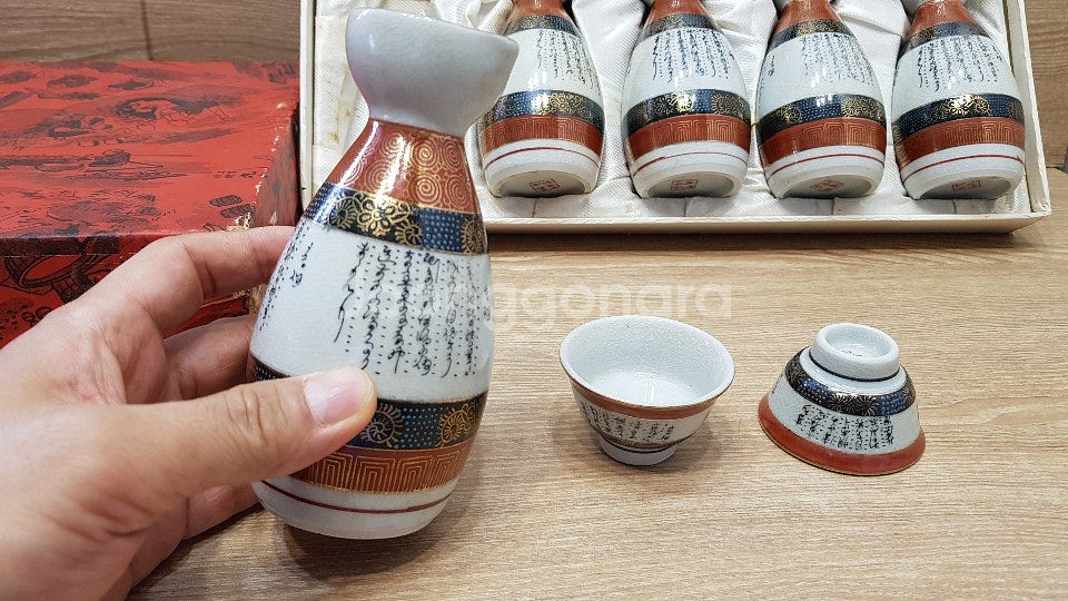 일본 술병 술잔 도꾸리세트 사케잔 이자카야 오마카세 주...--4