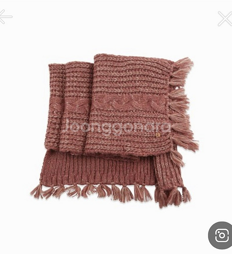 미착용 변형 니트 수술 머플러 써스데이아일랜드--8