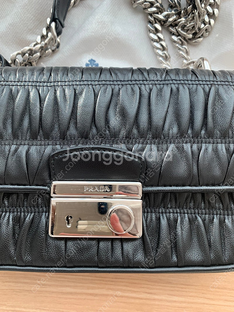 프라다 고프레 페드락 체인백 블랙 1BD139--1
