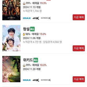 CGV 롯데시네마 영화예매 보통의가족 아마존활명 빌리와용감한 아메바소녀들 오후네시 데드라인 마이펫5천/청설 레드원8천/베놈 날씨의아이 괴물1만/커플좌석2만/IMAX 4DX 1.4만