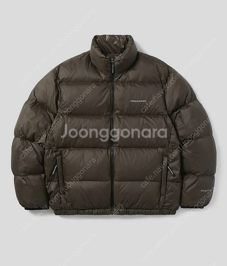 (xl)디스이즈네버댓 퍼텍스 숏 오리털 다운패딩 브라운--0