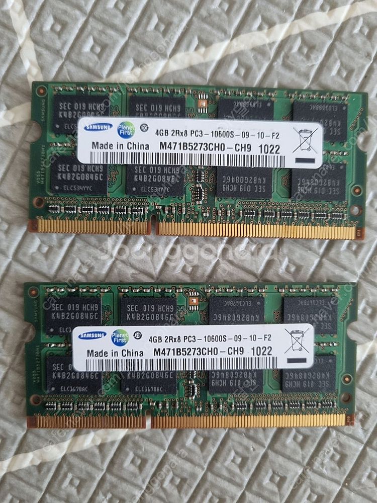 삼성 노트북용 RAM DDR3 4G2개 팝니다--0