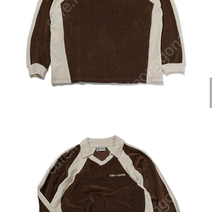 해비즘 헤비즘 TERRY COLLAR V-NECK L/S TEE(BROWN)