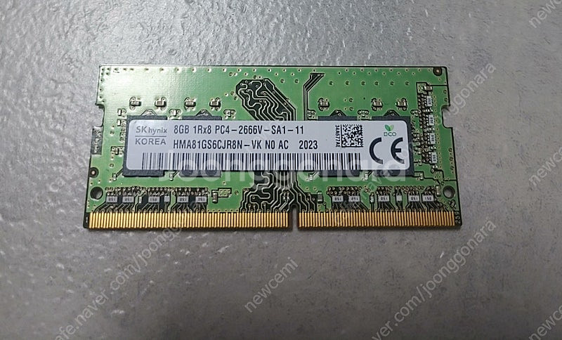 노트북 하이닉스 DDR4 2666 8G 1개--0