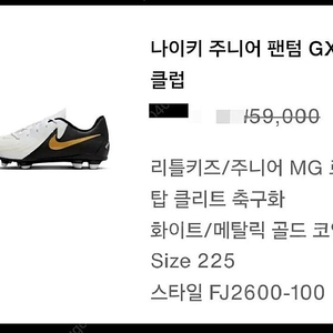 나이키 주니어 팬텀 GX2 클럽 나이키 축구화 225