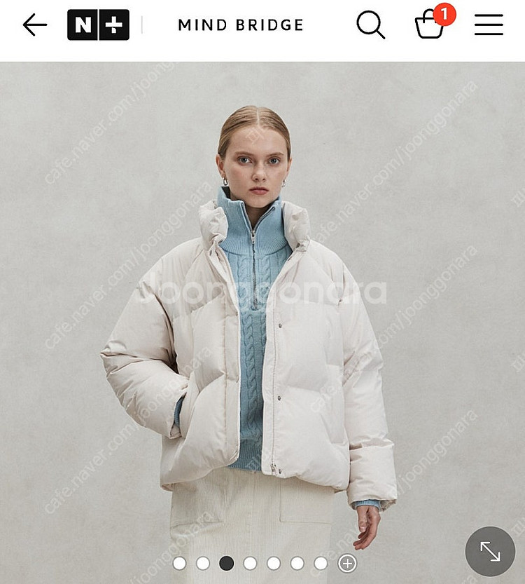 마인드브릿지 아이보리 조보아 숏패딩--0