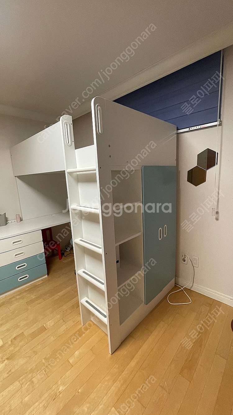 이케아 스투바 2층 침대 벙커 침대 책상--1