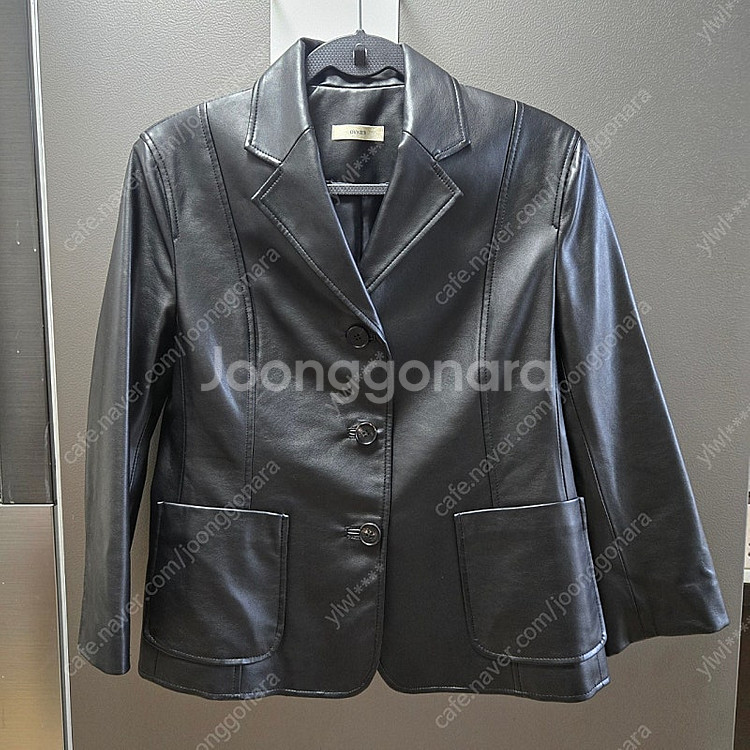 오브네어 비건 레더 자켓 누가영 자켓--2