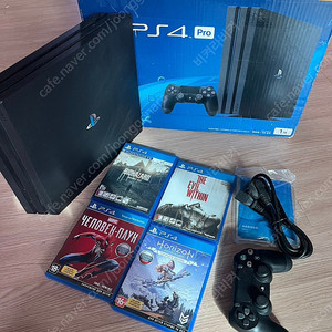 PS4 PRO 1TB 박스풀셋 + 게임 4개